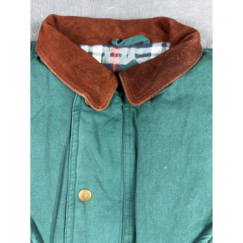 Vintage 90s Backwoods Boys Canvas Jacket Plaid Lined Deadstock NWT Small - Picture 6 of 12